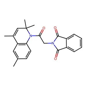 2-[2-Oxo-2-(2,2,4,6-tetramethyl-1-quinolinyl)ethyl]isoindole-1,3-dione structure