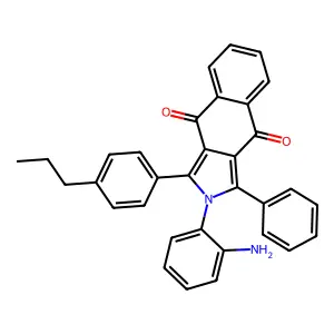2-(2-Aminophenyl)-1-phenyl-3-(4-propylphenyl)benzo[f]isoindole-4,9-dione structure
