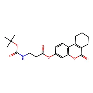 (6-oxo-7,8,9,10-tetrahydrobenzo[c]chromen-3-yl) 3-[(2-methylpropan-2-yl)oxycarbonylamino]propanoate structure