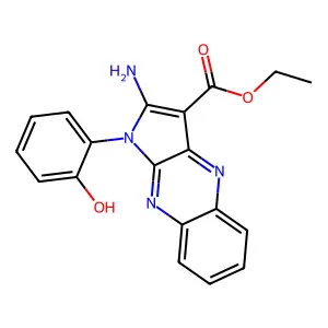 ethyl 2-amino-1-(2-hydroxyphenyl)-1H-pyrrolo[2,3-b]quinoxaline-3-carboxylate structure