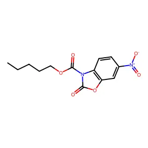 Pentyl 6-nitro-2-oxo-1,3-benzoxazole-3-carboxylate structure