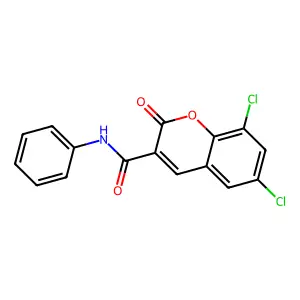 6,8-dichloro-2-oxo-N-phenyl-2H-chromene-3-carboxamide structure