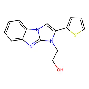 2-(2-Thiophen-2-ylimidazo[1,2-a]benzimidazol-3-yl)ethanol structure