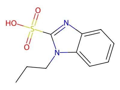 1-propyl-1H-benzimidazole-2-sulfonic acid structure