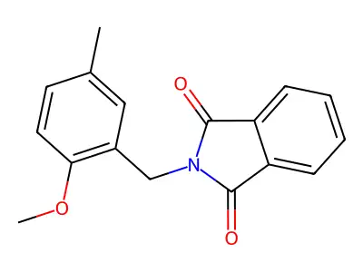 2-[(2-Methoxy-5-methylphenyl)methyl]isoindole-1,3-dione structure