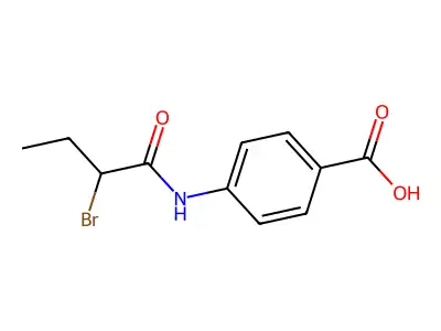 4-[(2-Bromobutanoyl)amino]benzoic acid structure