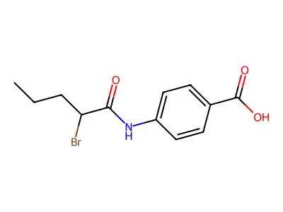 4-[(2-Bromo-1-oxopentyl)amino]benzoic acid structure