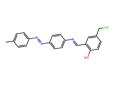 Phenol, 4-(chloromethyl)-2-[[[4-[2-(4-methylphenyl)diazenyl]phenyl]imino]methyl]- structure