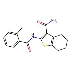 2-(2-Methylbenzamido)-4,5,6,7-tetrahydro-1-benzothiophene-3-carboxamide structure
