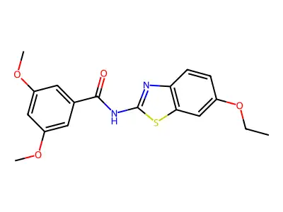 N-(6-ethoxy-1,3-benzothiazol-2-yl)-3,5-dimethoxybenzamide structure