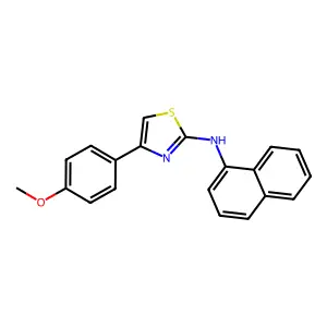 (4-(4-Methoxyphenyl)(2,5-thiazolyl))-1-naphthylamine structure