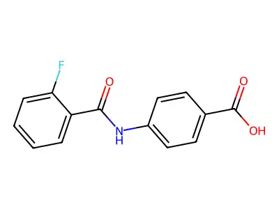 4-(2-Fluorobenzamido)benzoic acid structure