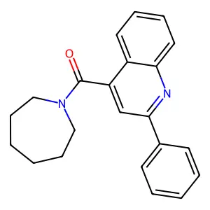 Azepan-1-yl(2-phenylquinolin-4-yl)methanone structure
