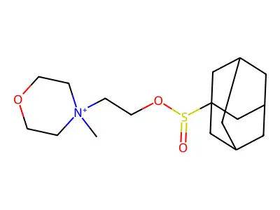2-(4-Methylmorpholin-4-ium-4-yl)ethyl adamantane-1-sulfinate;chloride structure