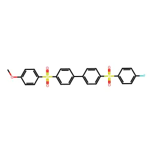 4-[(4-Fluorophenyl)sulfonyl]-4'-[(4-methoxyphenyl)sulfonyl]-1,1'-biphenyl structure