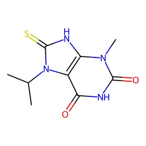 7-isopropyl-3-methyl-8-thioxo-3,7,8,9-tetrahydro-1H-purine-2,6-dione structure