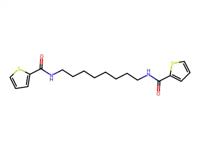 N-{8-[(2-thienylcarbonyl)amino]octyl}-2-thiophenecarboxamide structure