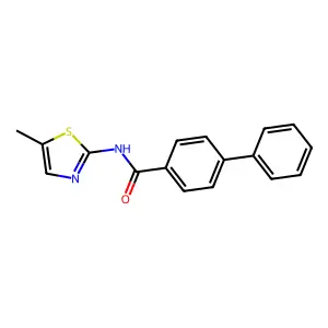 N-(5-methyl-1,3-thiazol-2-yl)-4-phenylbenzamide structure