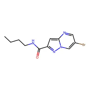 6-bromo-N-butylpyrazolo[1,5-a]pyrimidine-2-carboxamide structure