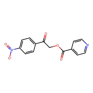[2-(4-Nitrophenyl)-2-oxoethyl] pyridine-4-carboxylate structure