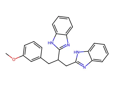 2-[1-(1H-benzimidazol-2-yl)-3-(3-methoxyphenyl)propan-2-yl]-1H-benzimidazole structure