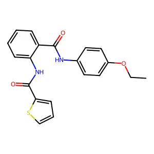 N-{2-[(4-ethoxyanilino)carbonyl]phenyl}-2-thiophenecarboxamide structure
