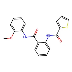 N-{2-[(2-methoxyanilino)carbonyl]phenyl}-2-thiophenecarboxamide structure