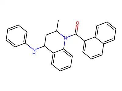 (4-anilino-2-methyl-3,4-dihydro-2H-quinolin-1-yl)-naphthalen-1-ylmethanone structure