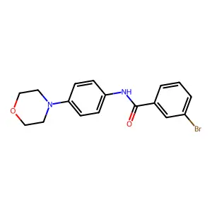 3-溴-N-(4-吗啉-4-基苯基)苯甲酰胺 structure