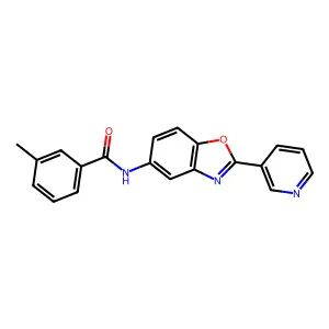 3-methyl-N-(2-pyridin-3-yl-1,3-benzoxazol-5-yl)benzamide structure