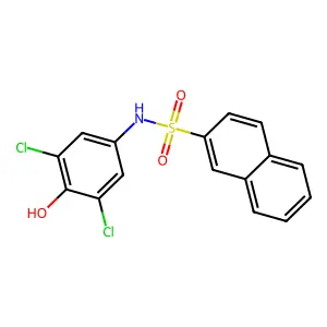 (3,5-Dichloro-4-hydroxyphenyl)(2-naphthylsulfonyl)amine structure