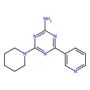 s-Triazine, 2-amino-4-piperidino-6-(3-pyridyl)- structure