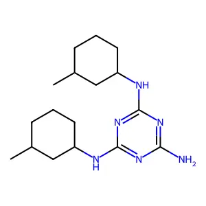 Melamine, N(sup 2),N(sup 4)-bis(3-methylcyclohexyl)- structure