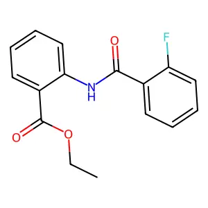 Ethyl 2-(2-fluorobenzamido)benzoate structure