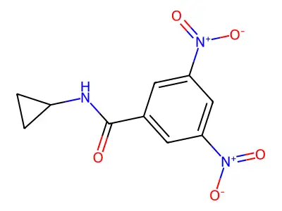 N-cyclopropyl-3,5-dinitrobenzamide structure