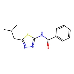 N-(5-异丁基-1,3,4-噻二唑-2-基)苯甲酰胺 structure