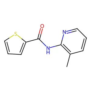 N-(3-methylpyridin-2-yl)thiophene-2-carboxamide structure