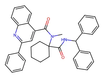N-{1-[(benzhydrylamino)carbonyl]cyclohexyl}-N-methyl-2-phenyl-4-quinolinecarboxamide structure