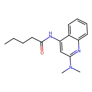 N-[2-(二甲氨基)喹啉-4-基]戊酰胺 structure