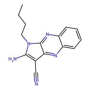 2-amino-1-butyl-1H-pyrrolo[2,3-b]quinoxaline-3-carbonitrile structure