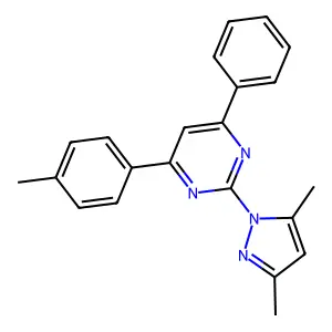 2-(3,5-Dimethylpyrazol-1-yl)-4-(4-methylphenyl)-6-phenylpyrimidine structure