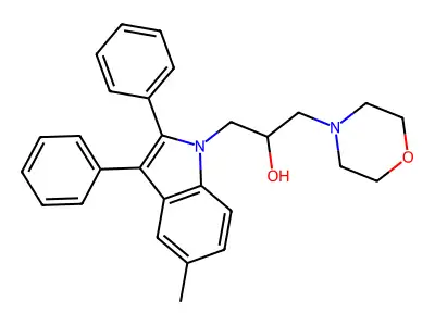 1-(5-methyl-2,3-diphenyl-1H-indol-1-yl)-3-(4-morpholinyl)-2-propanol structure