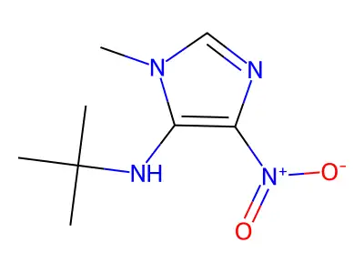 N-(tert-Butyl)-1-methyl-4-nitro-1H-imidazol-5-amine structure
