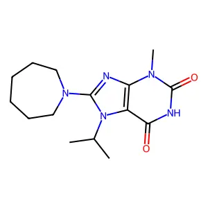 8-(Azepan-1-yl)-3-methyl-7-propan-2-ylpurine-2,6-dione structure