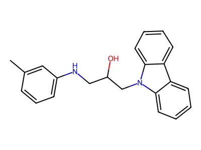 1-(9H-carbazol-9-yl)-3-(m-tolylamino)propan-2-ol structure