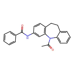 N-(11-acetyl-5,6-dihydrobenzo[b][1]benzazepin-2-yl)benzamide structure