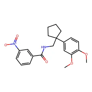 N-[[1-(3,4-dimethoxyphenyl)cyclopentyl]methyl]-3-nitrobenzamide structure