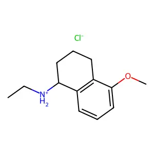 1-Naphthylamine, 1,2,3,4-tetrahydro-N-ethyl-5-methoxy-, hydrochloride, (S)- structure