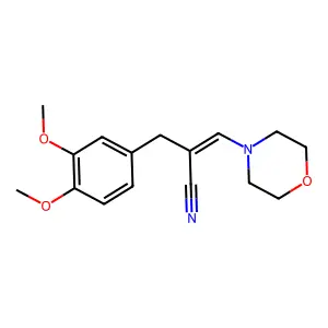 2-[(3,4-Dimethoxyphenyl)methyl]-3-morpholin-4-ylprop-2-enenitrile structure