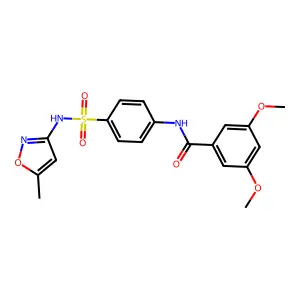 3,5-dimethoxy-N-{4-[(5-methyl-1,2-oxazol-3-yl)sulfamoyl]phenyl}benzamide structure